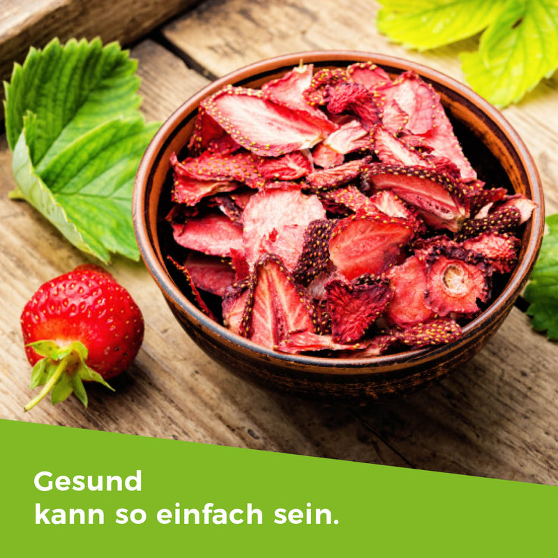 Erdbeeren – gefriergetrocknete Erdbeerscheiben